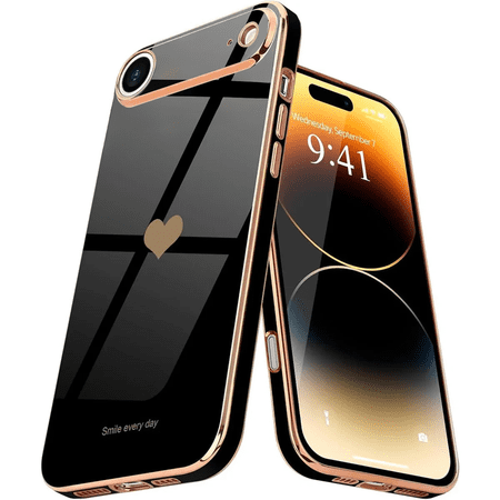 Entronix Case Compatible with iPhone 17 Air - [Flexible] Luxury Glossy Heart