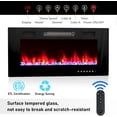 thumbnail image 3 of 36" Electric Fireplace Wall Mounted & in-Wall Recessed, Ultra-Thin Silence Linear Fireplace Heater with 12 Flame Colors, Overheating Protection, Remote Control, 3 of 5