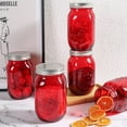 thumbnail image 7 of 32oz Red Mason Jars with Lids, 6 Pack Wide Mouth Quart Canning Jar, Safe For Storage, Canning, Pickling, Preserving, Fermenting, DIY Crafts & Decor, 7 of 7