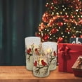 thumbnail image 2 of LumaBase Battery-Operated Glass/Wax Candles- Red Cardinals, 3ct, 2 of 9