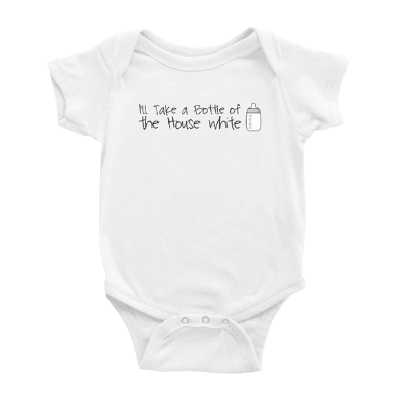 I'll Take a Bottle of The House White Cute Baby Romper Newborn Clothes For Boy Girl