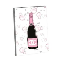Fashion Glam Champagne Bottle - 14"X14" Canvas Artwork 16 x 20