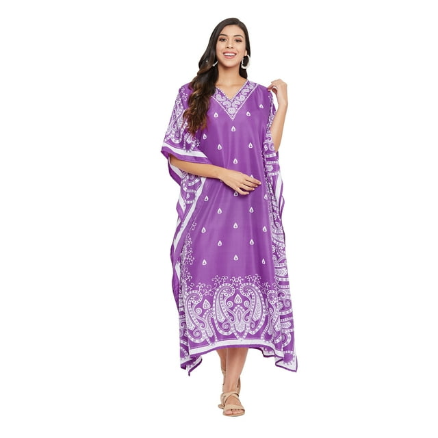 Caftans Longs pour Femmes Grande Taille Robe Caftan Robe de Soirée Fête Été Plage Robe d'Été Manches Kimono Longues Robes Décontractées en Ligne