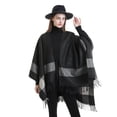 thumbnail image 3 of 2024 New Hot Sale in Europe and America Gradient Plaid Shawl Outer Match Cloak Autumn and Winter Blanket Warm Tassel, 3 of 9
