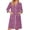 Pink, variant on Women Zipper Robe Leopard Printed Bathrobe Short House Coat with Pockets