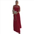 thumbnail image 2 of Vestido de Fiesta con Cuello Halter y Nudo de Cuerda para Mujer (Verano 2024) Vino Tinto Talla Única, 2 of 9
