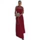 thumbnail image 2 of Vestido de Fiesta con Cuello Halter y Nudo de Cuerda para Mujer (Verano 2024) Vino Tinto Talla Única, 2 of 9