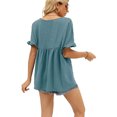 thumbnail image 4 of Camisetas de manga corta para mujer, camisetas casuales de verano para mujer con escote en V y máxima eficiencia, 4 of 6