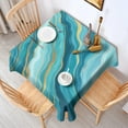 thumbnail image 2 of Blue Marble Gold Line Pattern Square Tablecloth,Waterproof Square Table Cover,Wipeable Spillproof Washable Table Cover for Home Kitchen Party Decor 42"X42"(107x107cm), 2 of 6
