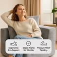 thumbnail image 6 of 111" Modular Sectional Sofa, Oversized Sofa Set, Convertible Cloud Sleeper Couch with Textured Chenille Minimalist Configurable Layout Complimentary Pillows for Living Areas, Grey, 6 of 9