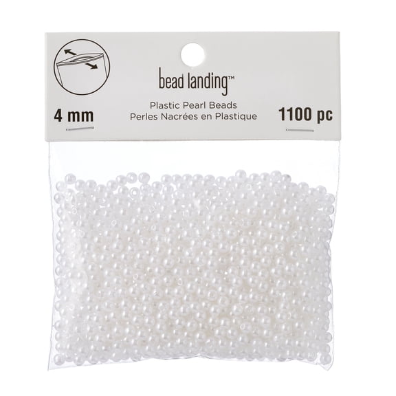 Bead Landing White Pearl Round Beads, 12 Pack