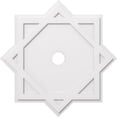 thumbnail image 1 of Ekena Millwork CMP36AL-04000 36 in. OD x 4 in. ID Square Axel Architectural Grade PVC Contemporary Ceiling Medallion, 1 of 1