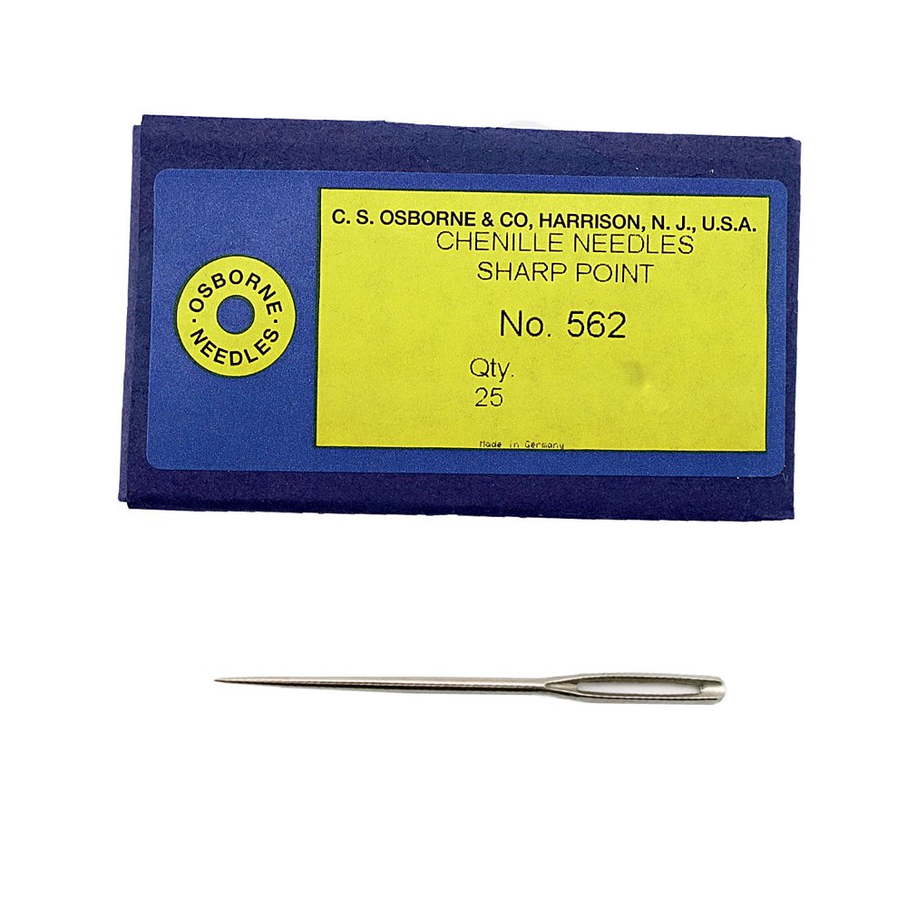 C.S. Osborne Pack Of 25 Sharp Point Chenille Needles 562 Size 13 To 26