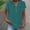 Green, variant on Summer Tops for Women 2025 Casual Short Sleeve Cotton Linen Shirts Button V Neck Tunic Blouse Beach Vacation Clothes, Limited Time Under 10 Dollars