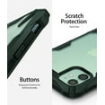 thumbnail image 6 of Ringke Fusion-X Matte Case Compatible with iPhone 11, Translucent Hard Back Shockproof Advanced Bumper Cover - Dark Green, 6 of 9