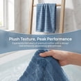 thumbnail image 2 of REGALWOVEN Cotton Hand Towels, Striped Pattern Decorative Comfort Towel for Bathroom, Travel, Camp Blue 1-Piece, 2 of 7