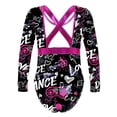 thumbnail image 2 of Alvivi Kids Girls Criss Cross Swimwear Swimsuit One Piece Long Sleeve Bathing Suit Bodysuit Rock Rose 8, 2 of 3