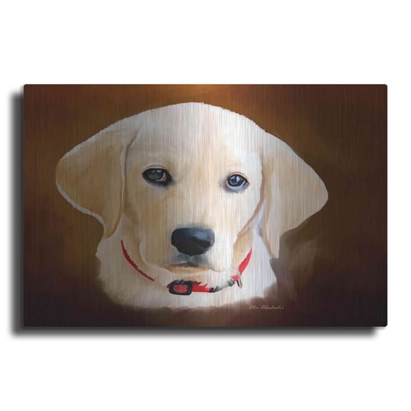 Luxe Metal Art 'Dog 1A' by Ata Alishahi, Metal Wall Art, 36"x24"