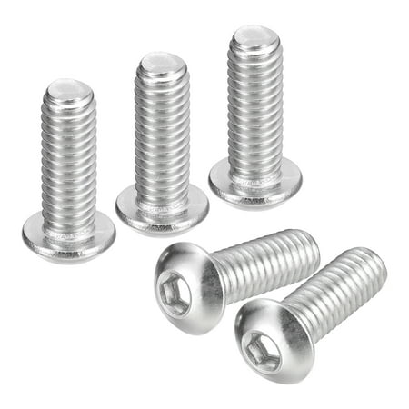

5/16-18x7/8 Button Head Socket Cap Screws 20 Pack 304 Stainless Steel Screws