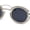 Silver - Black, variant on Oval Art Deco Geometric Design Metal Rim Retro Sunglasses Gold - Purple