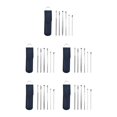 thumbnail image 1 of Guardurnaity Paquete de 6 varillas para la oreja, pala de acero inoxidable, Kit removedor de cerumen, lavable, pulido, cureta, recogedores para el Type5 NO5, 1 of 6
