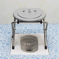 thumbnail image 6 of Portable Toilet for Seat Stainless Steel Commode Chair Foldable Heavy Duty for Elders Pregnant Woman Removable Impaired, 6 of 9