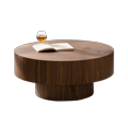 thumbnail image 6 of 30" Round Coffee Table with Sturdy Base, Mid Century Modern Center Table, Waterproof Accent Table for Living Room, Small Space, Apartment, Walnut, 6 of 6
