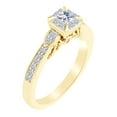 thumbnail image 2 of AFFY Princess & Round Cut White Natural Diamond Engagement Ring In 10k Solid Yellow Gold (0.50 cttw) Ring Size-11.5, 2 of 2