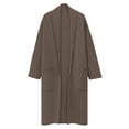 thumbnail image 5 of Baberdicy Cardigan Sweater Women's Autumn and Winter Solid Color Fashionable Thin Lapel Long Woolen Coat Casual Cardigan Women's Cardigans Coffee, 5 of 5