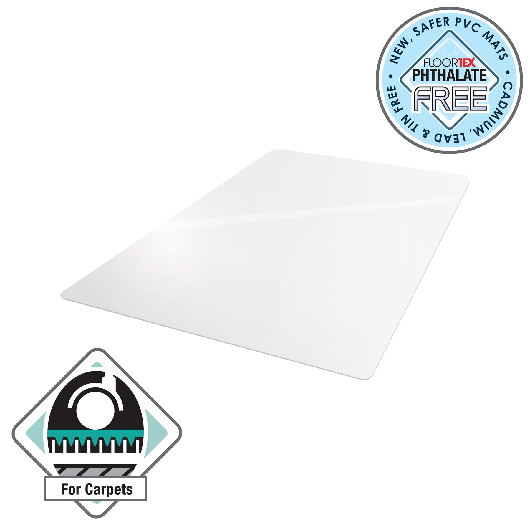 Advantagemat® Vinyl Rectangular Chair Mat for Carpets up to 3/8" - 48" x 60"