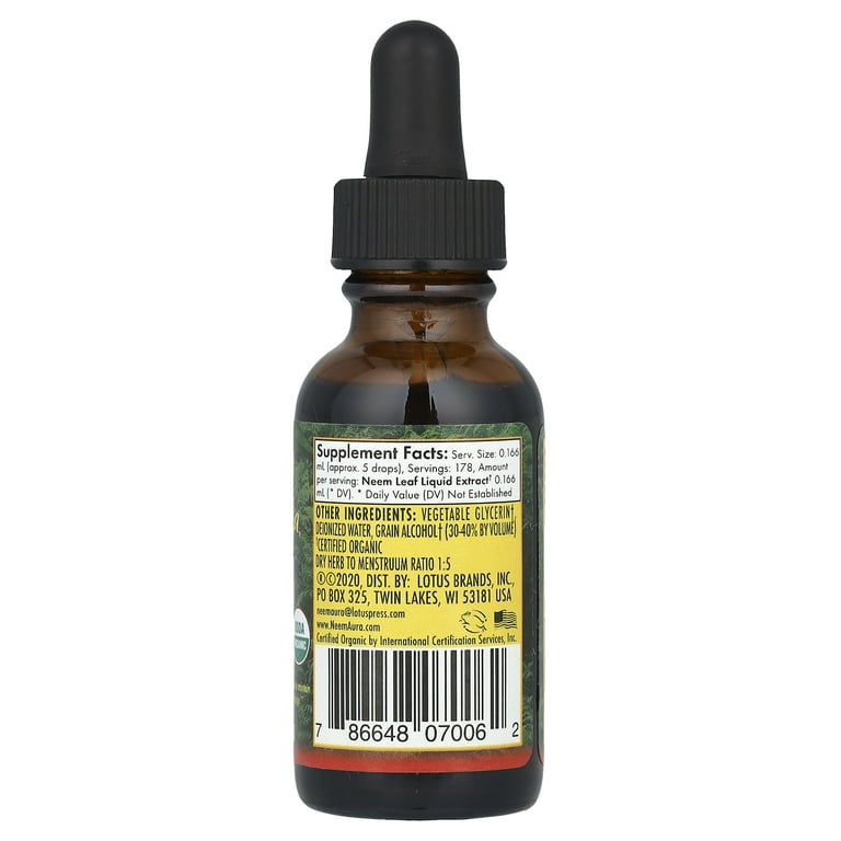 NeemAura Neem Leaf 3X Concentration Extract 1 fl oz 30 ml