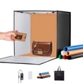 thumbnail image 4 of KFFKFF Photography Studio Box, 24" x 24", Adjustable 3000-5600K 3-Color Lighting Tent Kit, 160 LED, Includes 6 Backdrops, Power Adapter, Soft Cloth, CRI ≥ 95 for Product Photos, 4 of 9