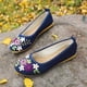 thumbnail image 3 of Zapatos planos bordados vintage para mujer con flores y punta redonda, 3 of 3