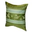 thumbnail image 3 of Olive Green Thai Elephant Sun Stripes Silk Throw Pillow Cushion Cover Set, 3 of 6