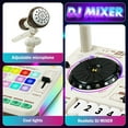 thumbnail image 3 of JBeeCtrl DJ Mixer for Kids with Microphone, Piano&BT Light up DJ Turntable with 12 Midi DJ Controller for Beginners Child Musical Instruments Toys for 5 6 7 8 Year Old Boys Birthday Gift-White, 3 of 7