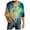 Blue, variant on Men Summer Tops Mens Spring And Summer Casual Tie Dye Print T Shirt Lacing V Neck 3/ 4 Sleeve Tops Band 1 Long Sleeve Turtleneck Men Vintage Raglan Tees Neck Top Holiday Plain Tee Shirts Blue M