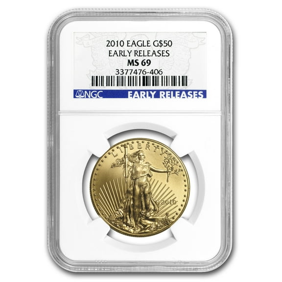 2010 1 oz American Gold Eagle MS-69 NGC (Early Releases)