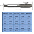 thumbnail image 3 of 7pc M3-M12 Hand Tap Square Shank Pointed Straight Groove Thread Tapping Internal Thread Tapping Tool Set 7pc hand tap set, 3 of 5