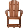 thumbnail image 2 of W Unlimited  Zero Gravity Collection Adirondack Rocking Chair with Built-in Footrest, Walnut - 2 Piece, 2 of 3