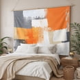 Burnt Orange Grey Tapestry for Bedroom Wall Hanging Tapestry, Abstract ...