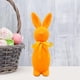 thumbnail image 5 of Figura de conejo de Pascua flocado, estatua de conejo, decoración de Pascua, linda mesa de espuma Naranja, 5 of 9