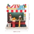 thumbnail image 4 of KAKOWELY Holiday Village Resin Christmas Small House Assorted Color Luminous Decor 1Set, 4 of 4