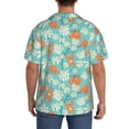 thumbnail image 3 of Gukieu Cute Sloth on Floral Tree Print Men's Short-sleeved Shirts, Button-down Pocket Shirts, T-shirts, Beach Vacation Travel Summer Clothing-X-Large, 3 of 5