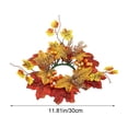 thumbnail image 3 of FeiFu Fall Candle Ring Wreath Artificial Sunflower Pumpkin Maple Leaves Centerpiece for Pillar Candle Holders Autumn Harvest Table Decor Home Party Thanksgiving Corona de Vela de Otoño, 3 of 6