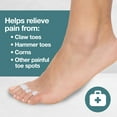 thumbnail image 2 of ZenToes Hammer Toe Straightener Crest with No Loop 4 Count Gel Spacer Splint and Crutch for Hammertoes, Overlapping and Mallet Toes, 5 Toe Separator, 2 of 9