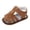 Brown, variant on Baby Boys Girls Sandals Close Toe Cut out Rubber Sole Outdoor Non Slip Slides Lightweight First Walking Summer Shoes Brown Size 4 Infant