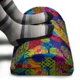 thumbnail image 3 of Funky Foot Rest, Grunge Murky Sketchy Geometric Forms with Hand Drawn Lines Image Art, Non-Slip Backing Adjustable Ergonomic Memory Foam Leg Support for Office, Multicolor, by Ambesonne, 3 of 5