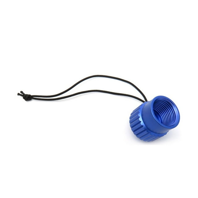 Scuba Diving DIN Tank Valve Threaded Cover Aluminum Dust Plug Protection Cap Blue
