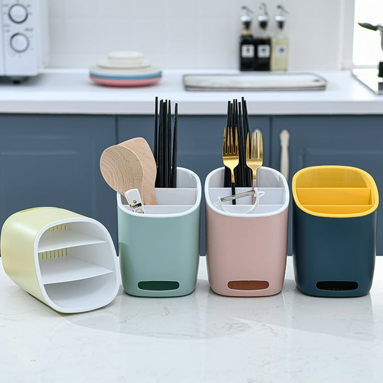  mDesign Plastic Cutlery Storage Organizer Caddy Bin