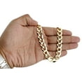 thumbnail image 5 of Real 10K Yellow Gold Chiseled 13MM Curb Cuban Link Style Chain Necklace 22", 5 of 5